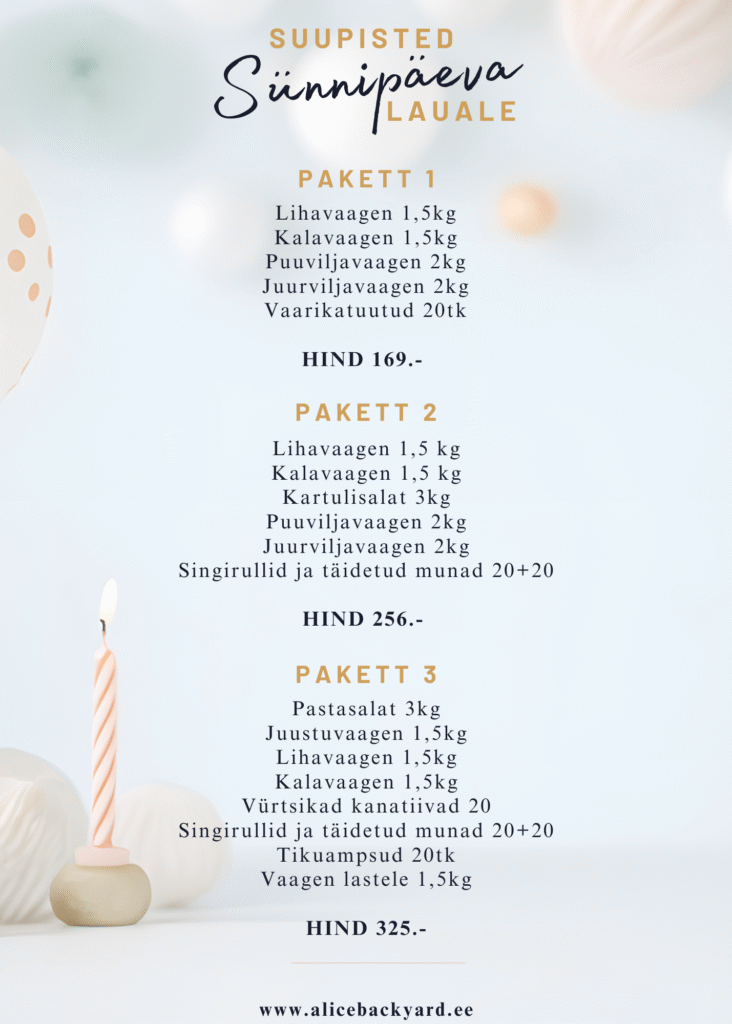 Catering menüü